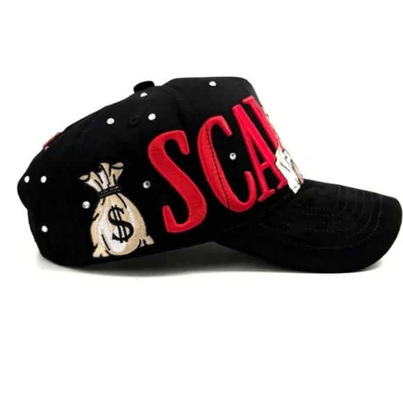 Black and Red Graphic Cap - Picture 4 of 5